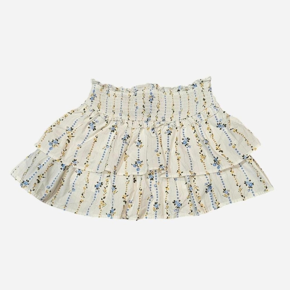 Wild fable Floral Tiered Smocked Mini Skort with Ruffle Accents Shorts Under